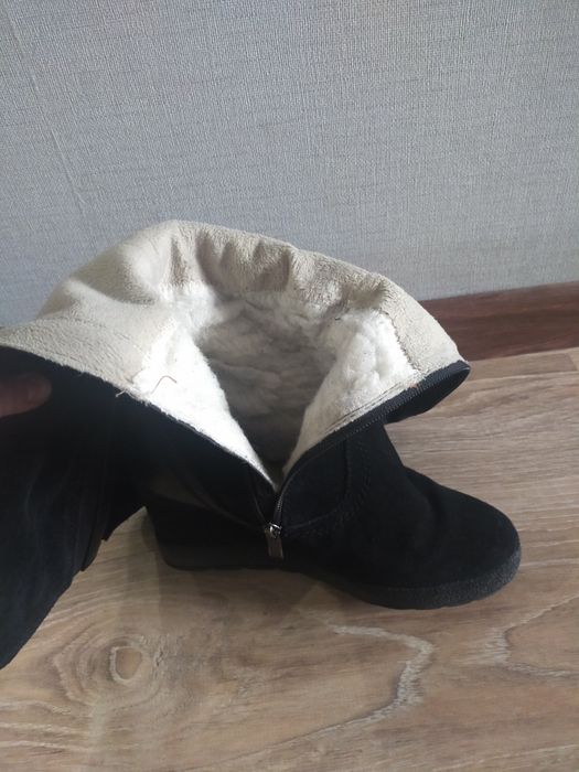 Сапоги женские замша