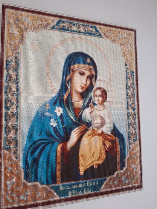 Vând icoana lucrata manual cu diamante