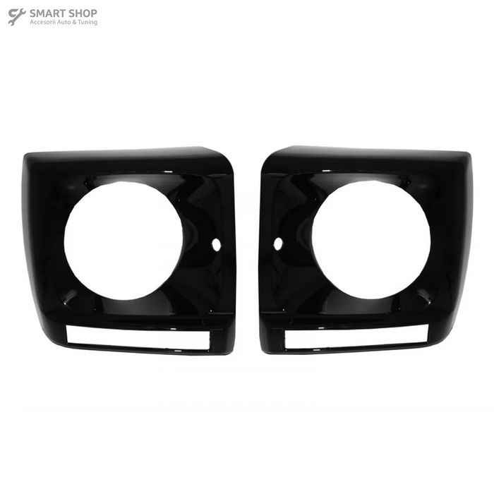 Carcasa Faruri cu Lumini de zi dedicate LED DRL compatibil cu Mercedes G-class W463 (1989-2012) G65 Design Negru cu Faruri Bi-Xenon