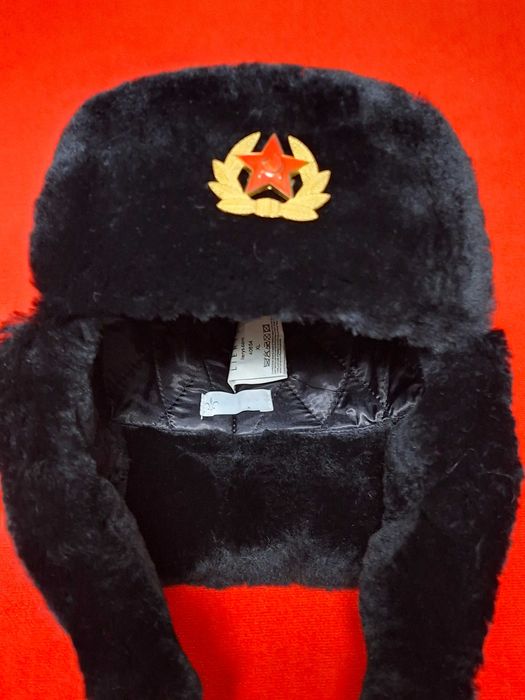 Мъжка ушанка от естествена кожа