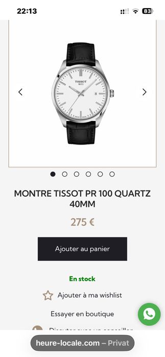 Vand Tissot quarz 1853