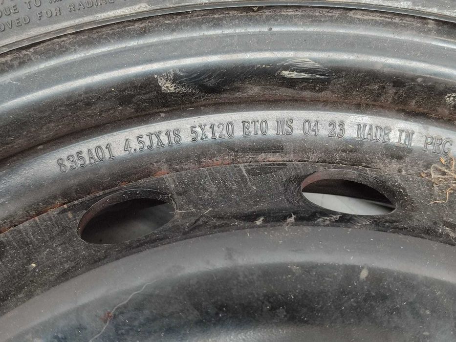 Roată de rezervă slim 5x120 T155/85 R18 DOT 0522 BMW X5 E70 M Sport Cod: 835A01 (3D)