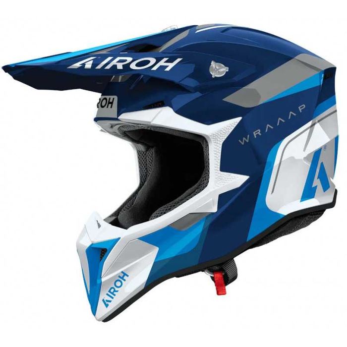 Мотокрос каска AIROH WRAAAP VISION Conquer Blue Gloss Размери S,M,L,XL,XXL