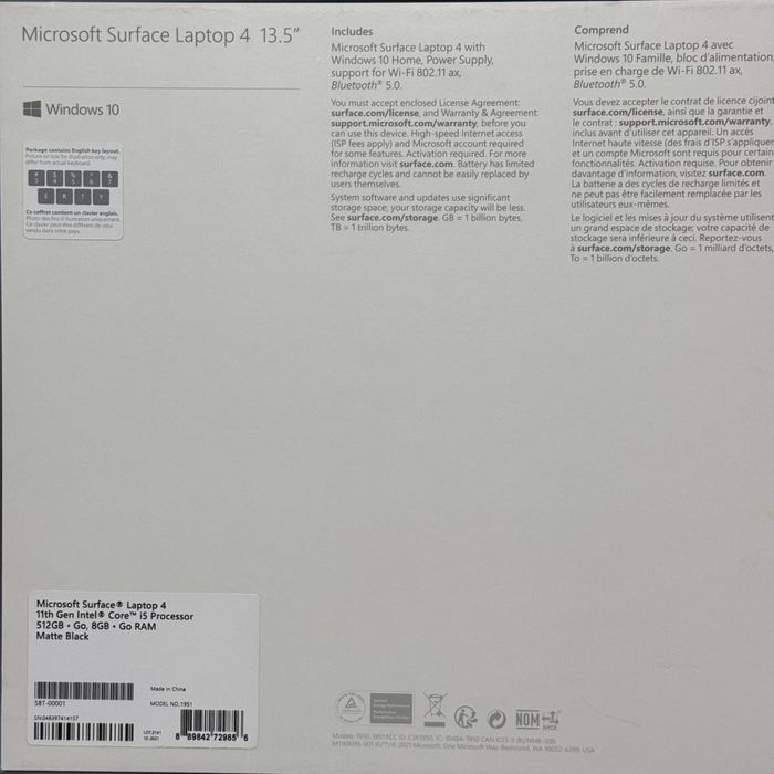 Ноутбук Microsoft Surface Laptop 4 | Intel Core i5-1135G7 | SSD 512GB