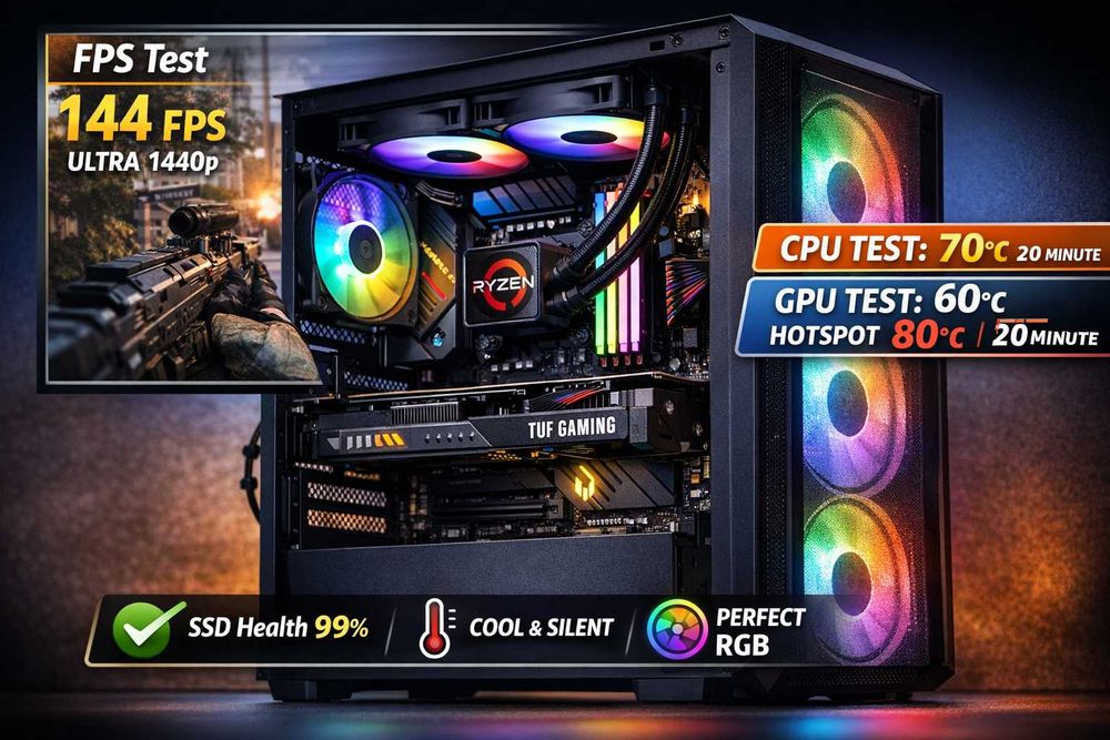 PC Gaming AMD Ryzen 5 7600X RX 7600 XT 32GB DDR5