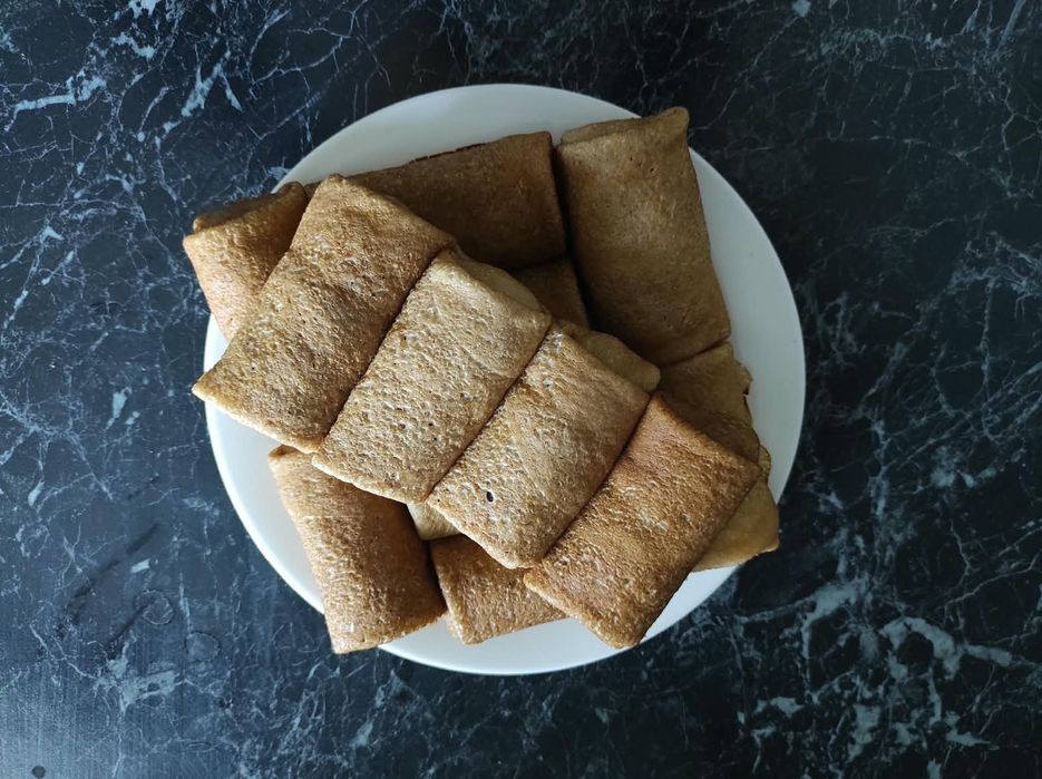 Блин обычные и с капустой,с мясом