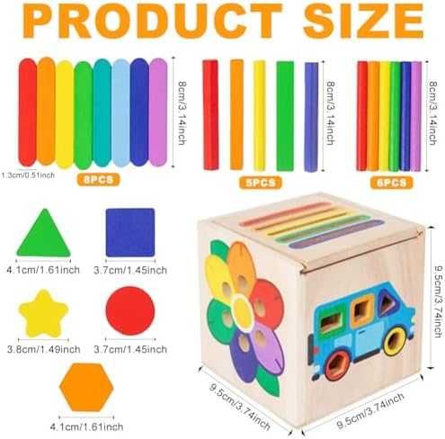 Нова монтесори образователна дървена играчка сортиране цветове форми