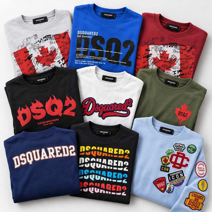 Мъжки Тениски - Dsquared2 - Черен/Бял/Зелен/Син/ Червен Цвят