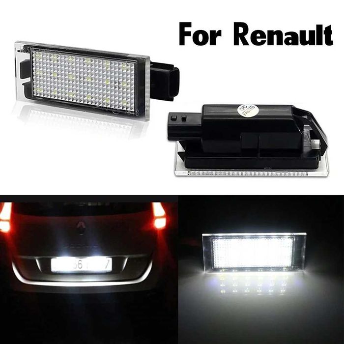 Set 2 Lampi Numar LED Portbagaj Renault Megane Laguna 2 3 Clio Fluence