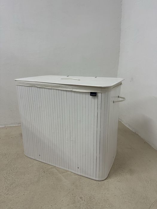 Кош за пране 170L, бамбук, сгъваем с капак и чанта за пране SONGMICS