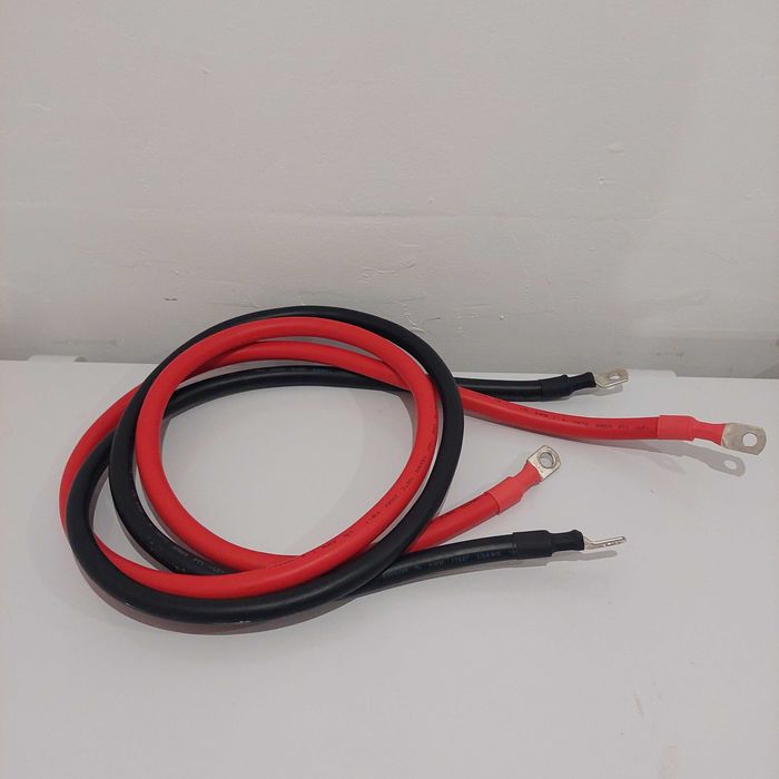 Set Cabluri Conexiune Invertor-Baterie 50mm² 2x1,5m  rosu si negru| Cupru Durabil pentru Sisteme Fotovoltaice