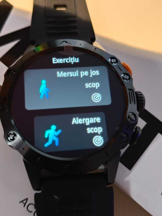 Ceas inteligent MT43 Pro, ecran AMOLED, 1.53 inch, curea metal-silicon