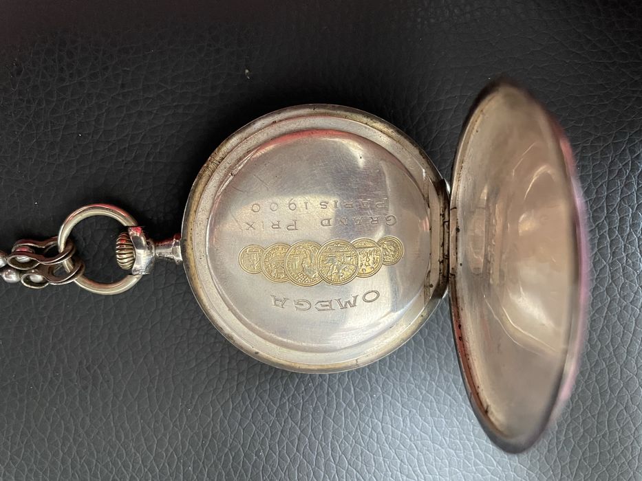 Антикварен сребърен часовник Omega 1900 Paris Grand Prix