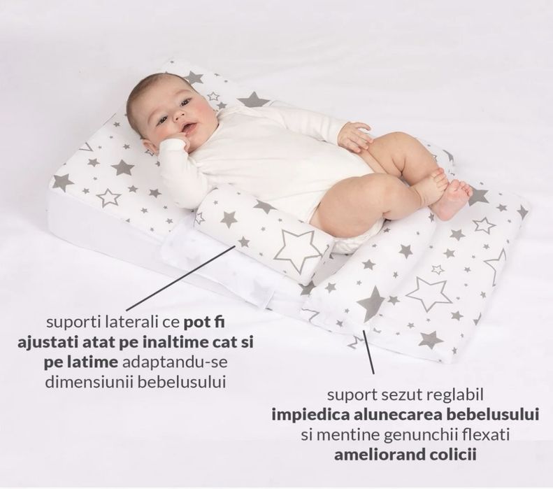 PĂTUȚ LIONELO CO-SLEEPER + perna antireflux