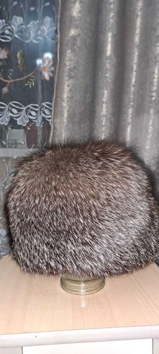 Шапка меховая чернобурка