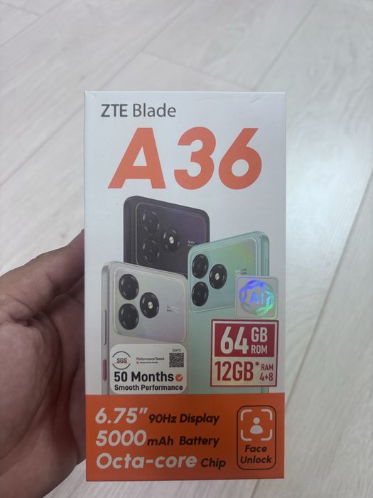 Zte a36, 4/64гб, қара
