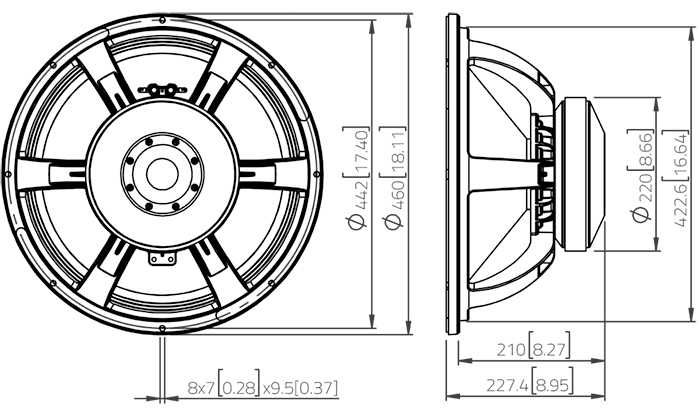 Difuzor NOU Subwoofer 18 toli Lavoce SAF184.03 (1500W, Bobina 4")