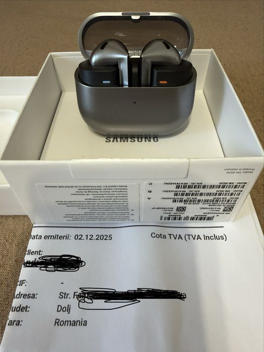 Casti wireless Samsung Buds 3, noi, garantie 2 ani