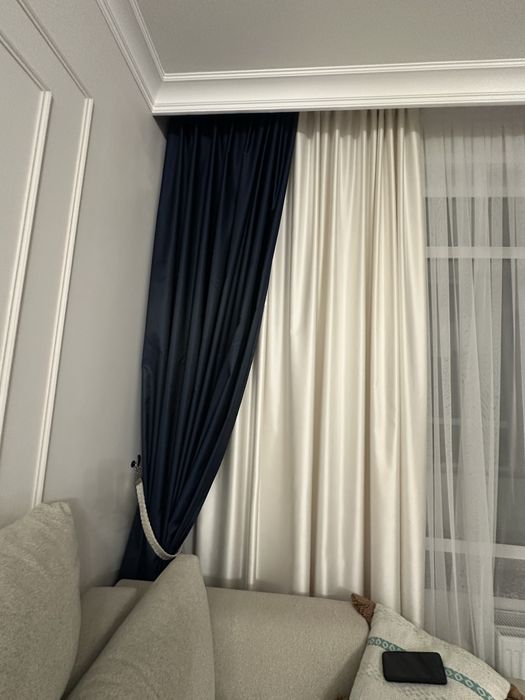 Шторы синие 2 шт