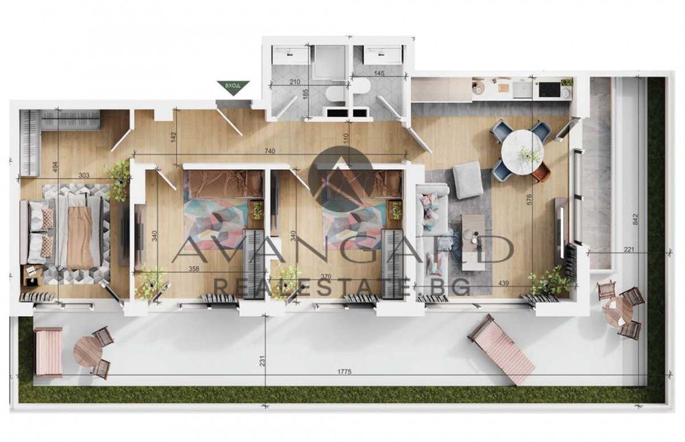 Продава се Четиристаен апартамент в Пловдив, Тракия - 173 кв.м за 1740 €/кв.м - Снимка #2