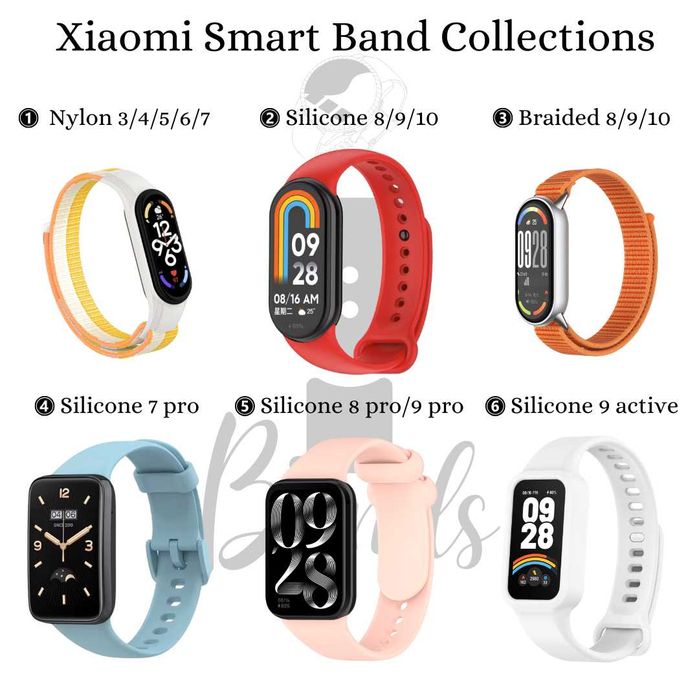 Текстилна плетена каишка с велкро за Xiaomi Smart Band 8 | 9 | 10