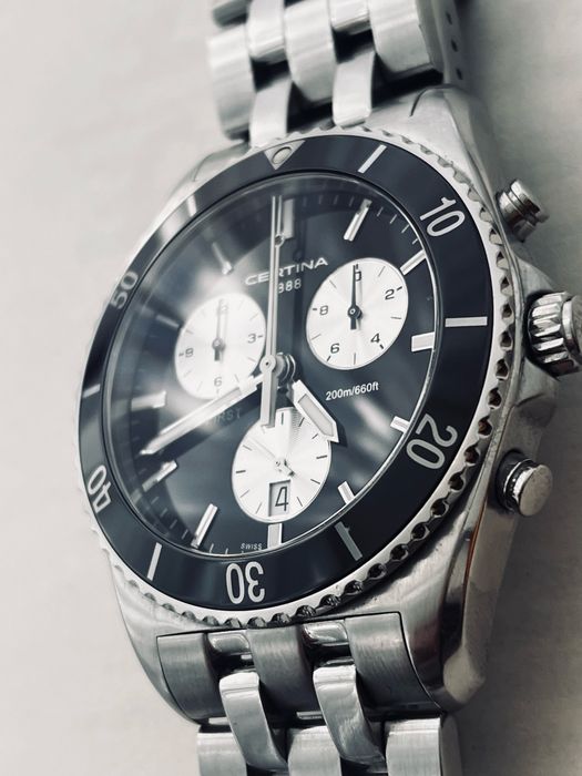 Certina Ds first ceramic bezel Quartz 27 jewels 200m wr