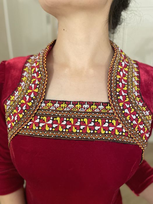 Туркменское бархатное платье