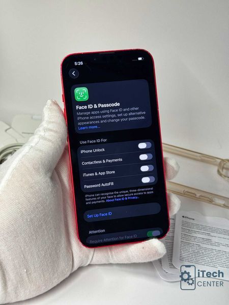 iPhone 14, 256GB, RED, 100% батерия, 1г. пълна ГАРАНЦИЯ!