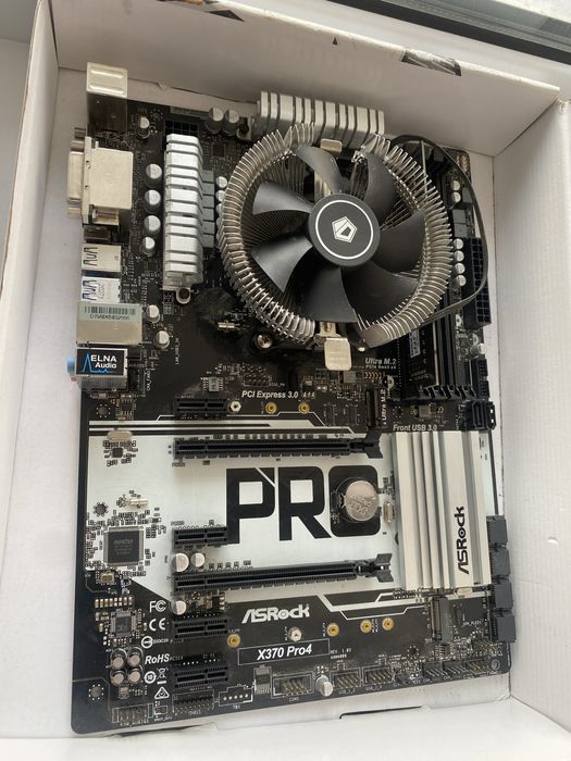 Сборка ПК , плата + проц+ память