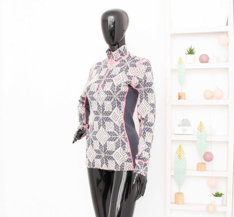 Kari Traa дамска мерино блуза с цип термо бельо 100% мериносна вълна M