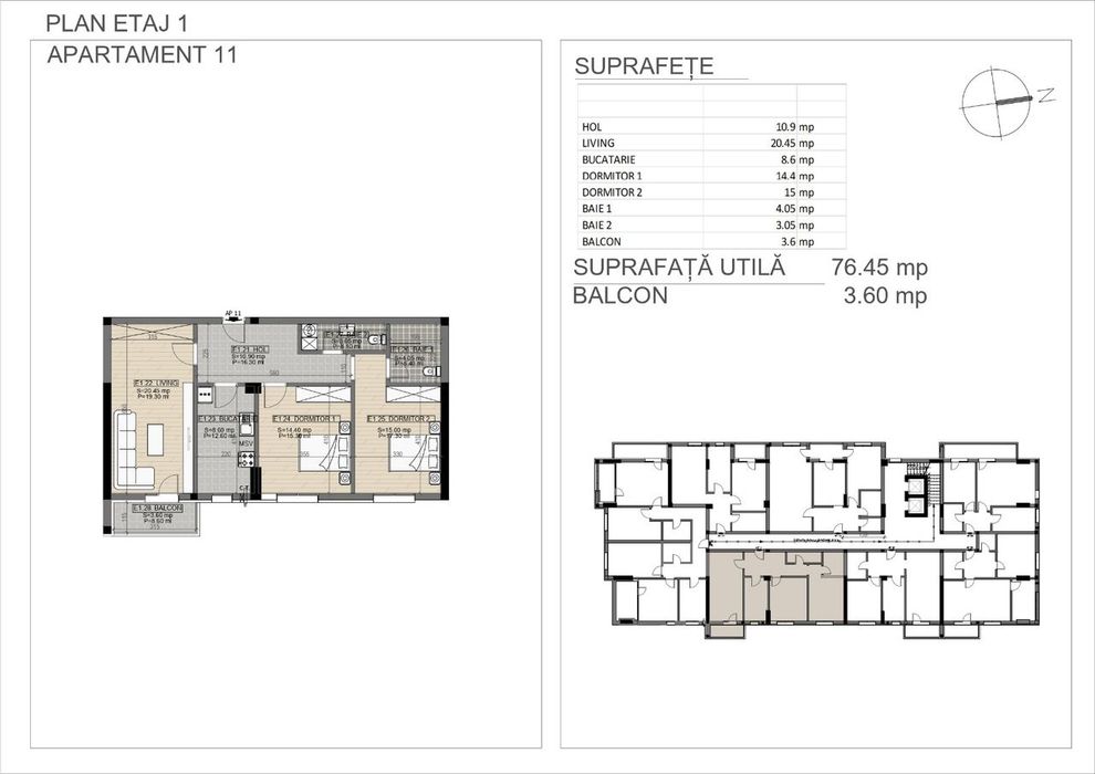 Apartament decomandat cu 3 camere,finisaje premium-zona Bd Brancoveanu