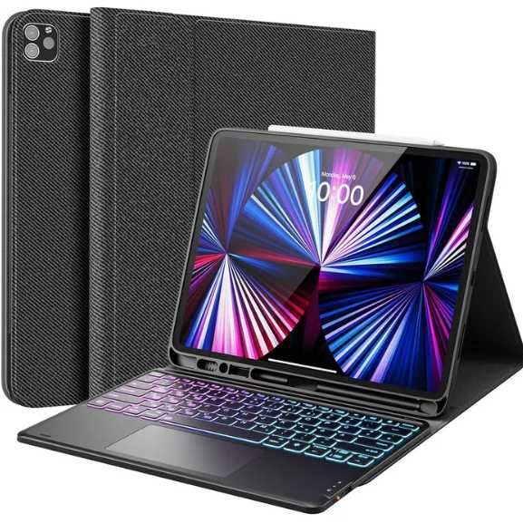 Tastatura IPAD F91 PRO 3 4 5 "12,9 Husa cu tastatura Negru si Alb
