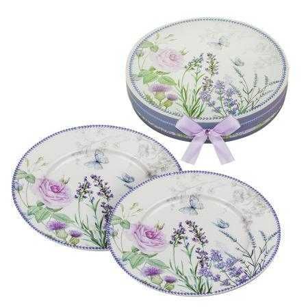 Комплект за десертно сервирана от порцелан Лавандула