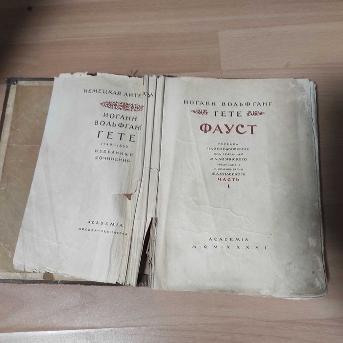 Книга Гёте "Фауст"
