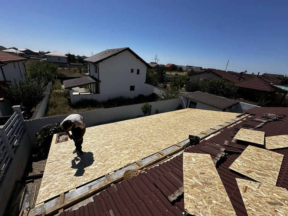 Montaj acoperisuri reparatii tigla metalica dulgherie hidroizolatii