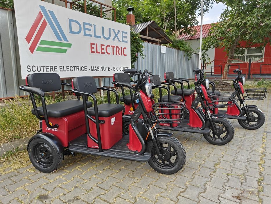 Triciclete Electrice, Volta APM5, 1000W, Rosu, viteza maxima 25 km/h
