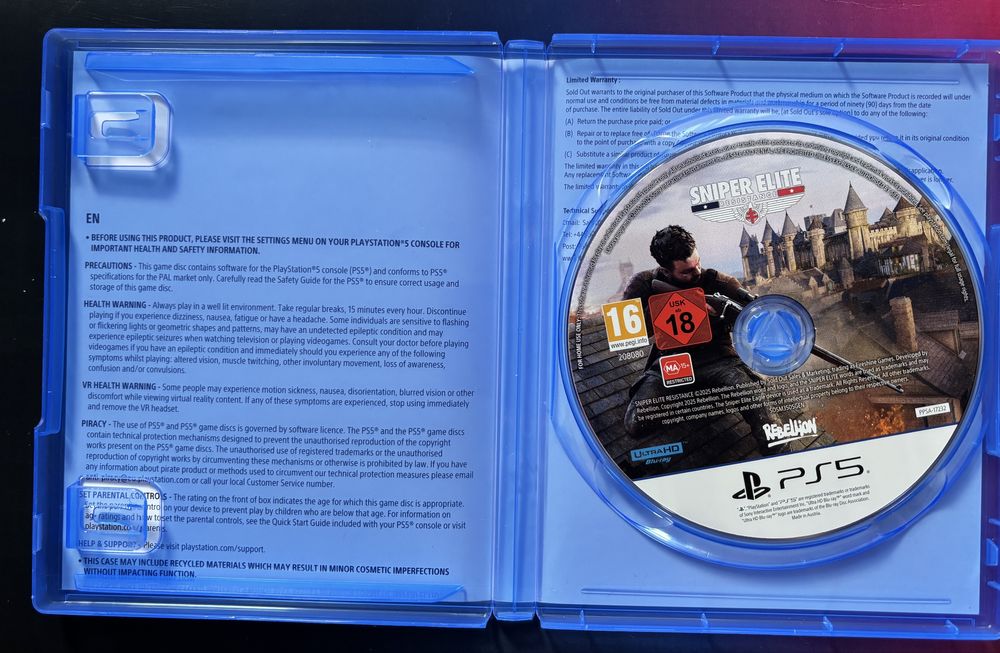 Vand Sniper Elite Resistance PS5