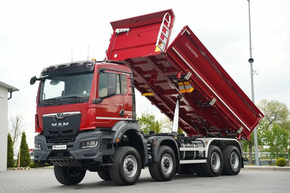 MAN TGS 41.480 / 8x8 / BASCULANĂ SPATE / MANUAL / NOU NOU / KH-KIPPER /