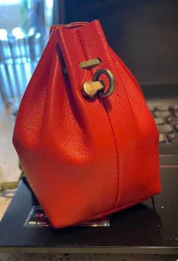 Cadou piele naturala Nappa - saculet handmade