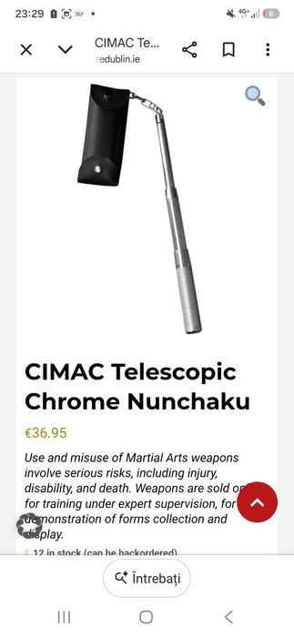 Silver nunchaku  crom