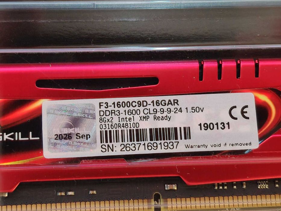 НОВА ! G.Skill Ares 2x8GB 16GB DDR3 1600Mhz