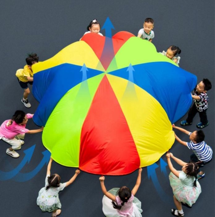 Полотно парашют для групповых детских игр