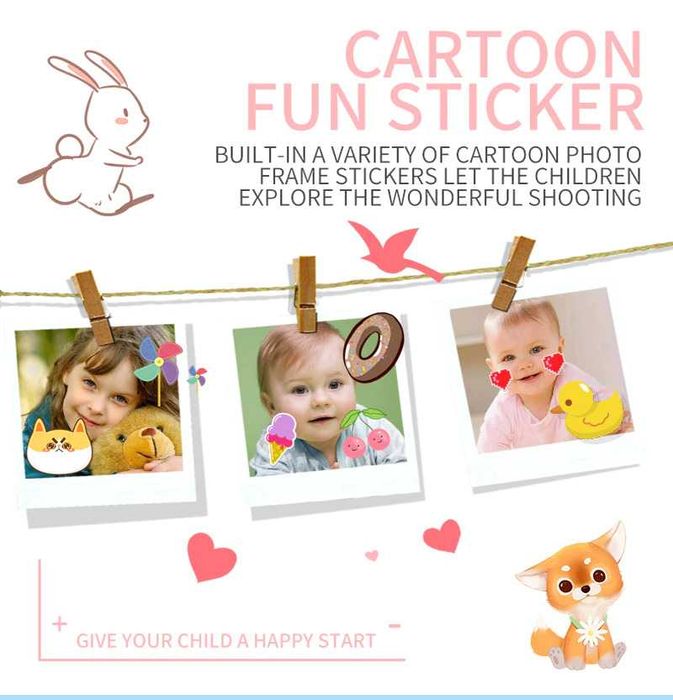 Дигитален детски фотоапарат STELS W319, Слот за SD карта, Игри, Камера