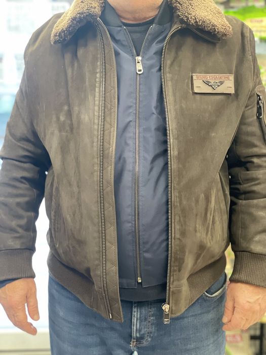 Модерно яке Aviator от естествена кожа