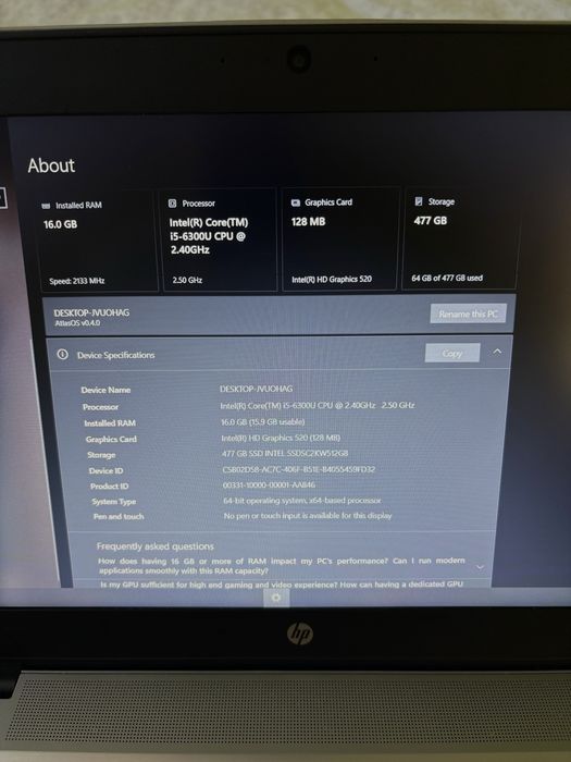 HP EliteBook 840 G3 | i5-6300U | 16GB RAM | 512GB SSD | 14”