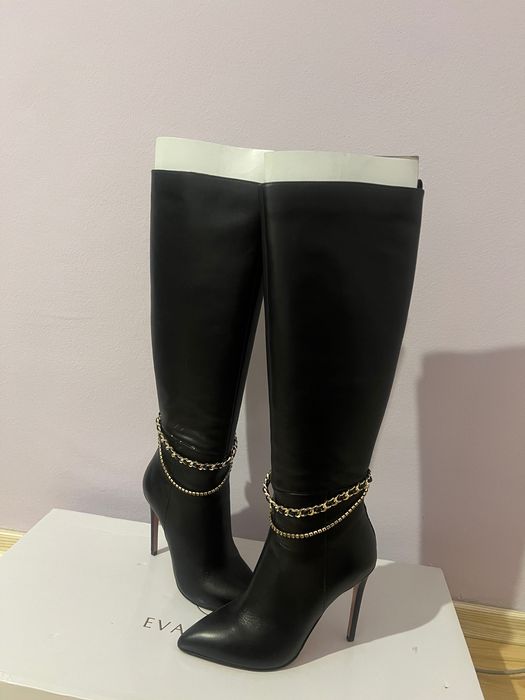 Елегантни ботуши Eva Minge естествена кожа