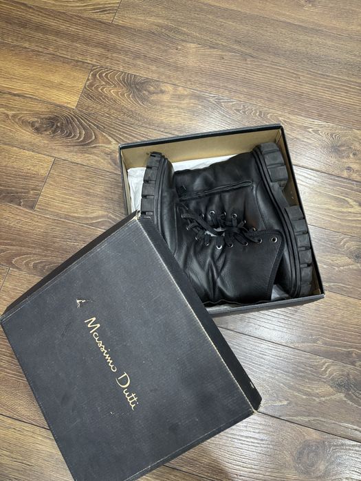 Кожанные сапоги от Massimo dutti