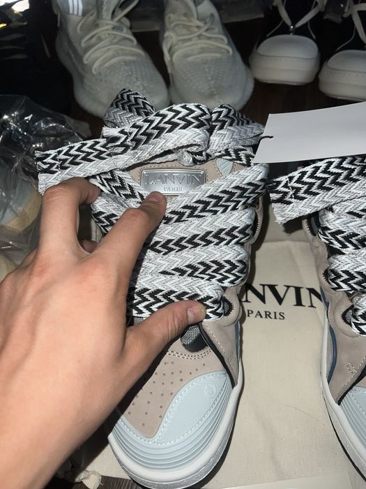 Lanvin Shadow Gray Curb Sneaker