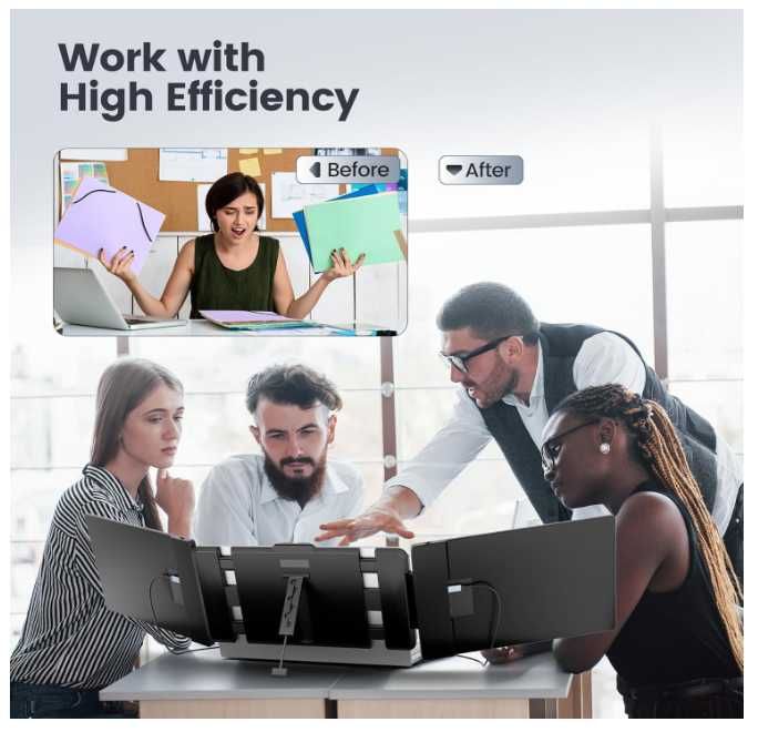 Temagee s2 2x "14 inch IPS  dual screen extern monitor