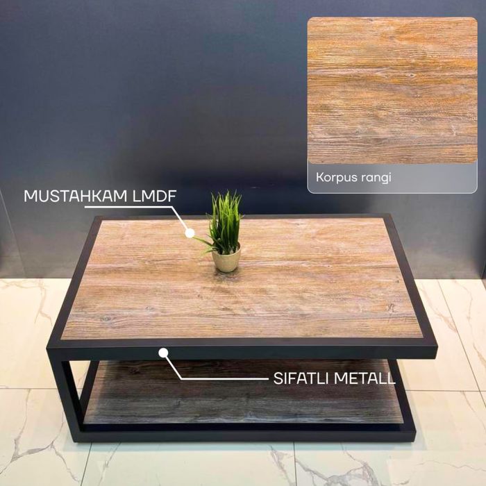 Журнальный столик на стиле лофт